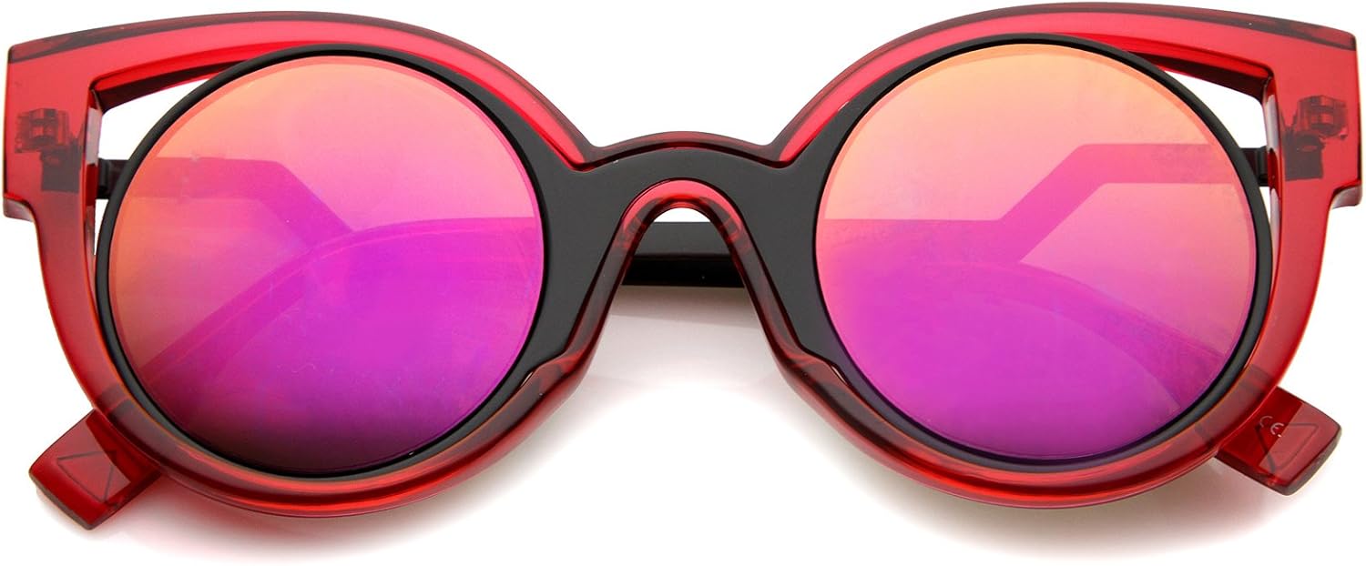 Солнцезащитные очки zeroUV в стиле «кошачий глаз» с полупрозрачной оправой, ступенчатыми дужками и двухцветной заушной системой (красно-черные/красное зеркальное покрытие), Red-black / Red Mirror
Солнцезащитные очки zeroUV в стиле «кошачий глаз» с полупрозрачной оправой, ступенчатыми дужками и двухцветной заушной системой (красно-черные/красное зеркальное покрытие), Red-black / Red Mirror