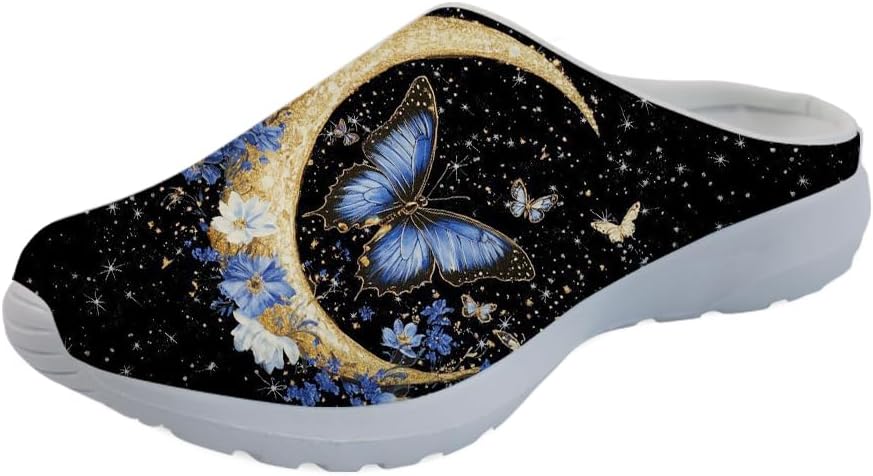 Садовые сабо Forchrinse с милым принтом лапок собак, нескользящие обувь для шеф-поваров, медсестер и врачей, сандалии для мужчин и женщин, Butterfly Floral Moon
Садовые сабо Forchrinse с милым принтом лапок собак, нескользящие обувь для шеф-поваров, медсестер и врачей, сандалии для мужчин и женщин, Butterfly Floral Moon