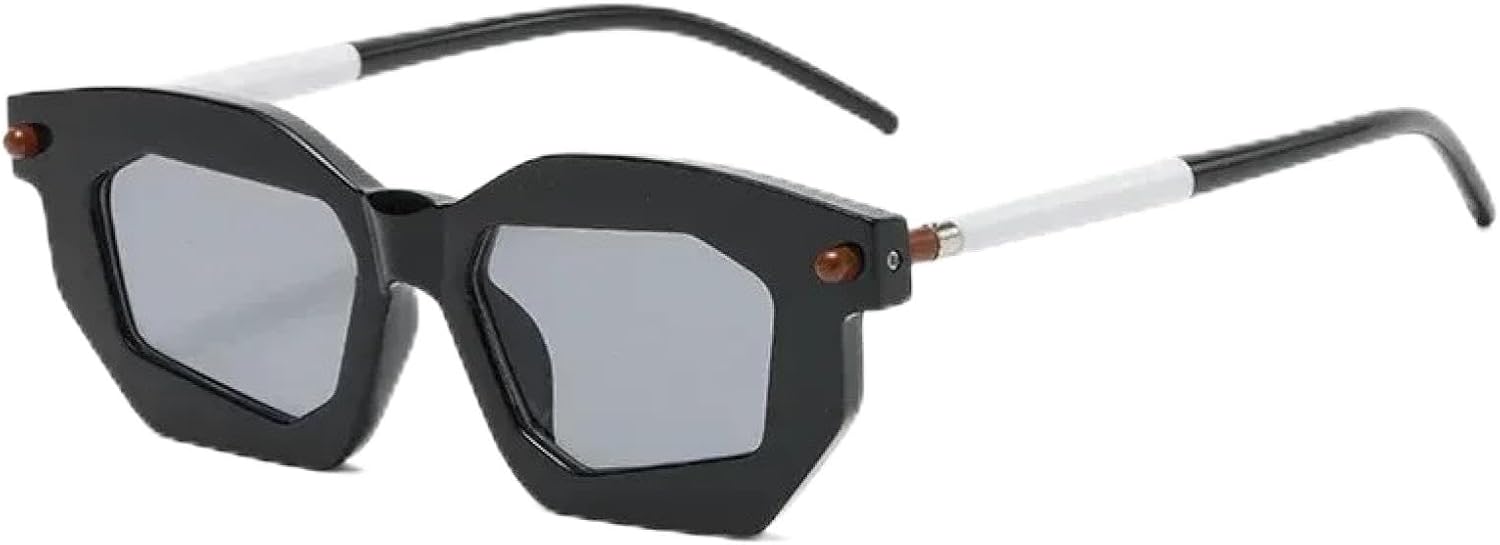 Женские солнцезащитные очки Polygon с двухцветной оправой, модные прозрачные линзы, мужская панк-оправа с заклепками, уникальные, защита от УФ-излучения UV400 TVTBBVV, White Black
Женские солнцезащитные очки Polygon с двухцветной оправой, модные прозрачные линзы, мужская панк-оправа с заклепками, уникальные, защита от УФ-излучения UV400 TVTBBVV, White Black