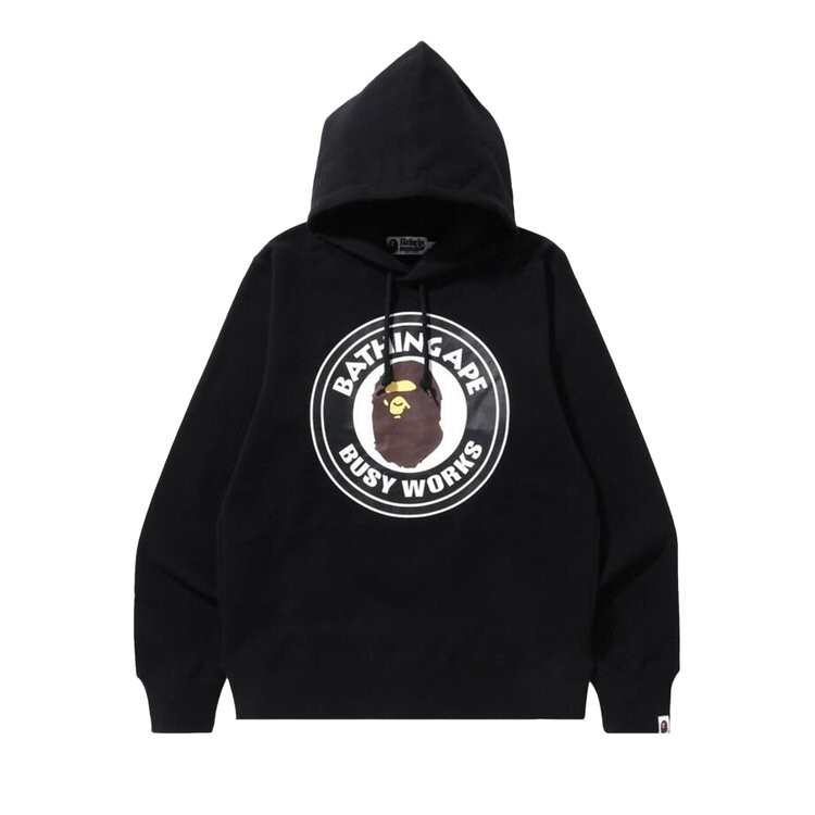 Худи BAPE Busy Works Pullover Hoodie, черный 
Худи BAPE Busy Works Pullover Hoodie, черный