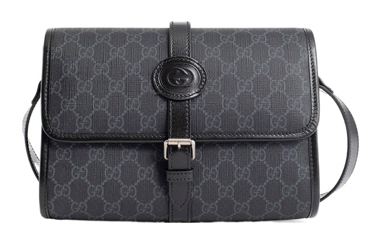 GUCCI Кожаная сумка-мессенджер через плечо среднего размера черная
GUCCI Кожаная сумка-мессенджер через плечо среднего размера черная