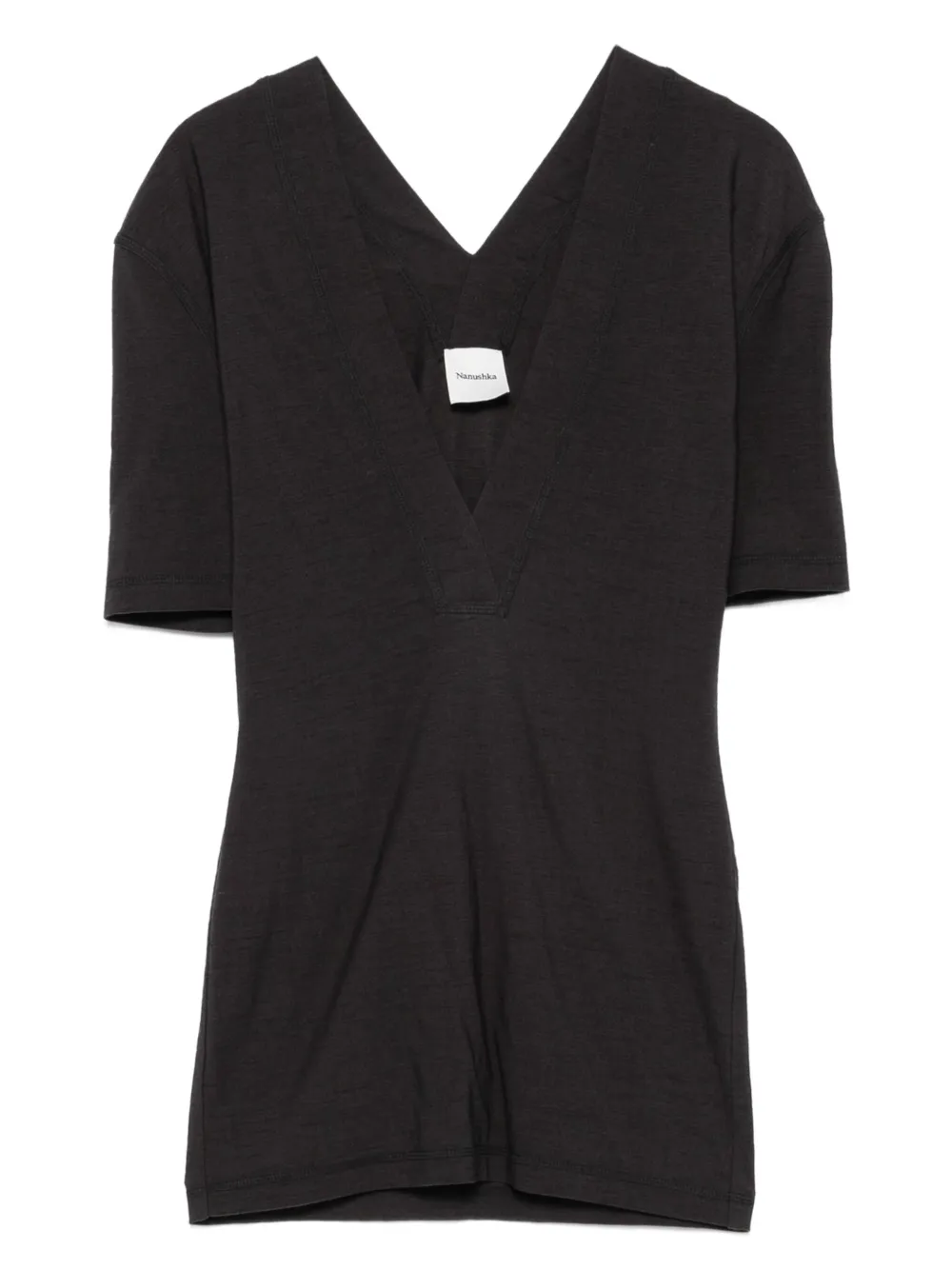 Шерстяной топ Akka с короткими рукавами Nanushka, серый
Шерстяной топ Akka с короткими рукавами Nanushka, серый