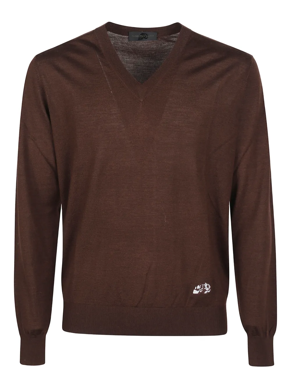 Свитер с вышивкой и V-образным вырезом Gabriele Pasini, коричневый
Свитер с вышивкой и V-образным вырезом Gabriele Pasini, коричневый