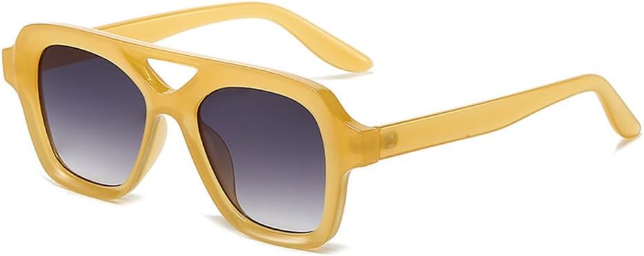 Солнцезащитные очки с двойной перемычкой для женщин, модные градиентные очки с защитой от УФ-излучения UV400 для мужчин, желто-синие солнцезащитные очки TKKTLLT, Yellow Gray Gradient
Солнцезащитные очки с двойной перемычкой для женщин, модные градиентные очки с защитой от УФ-излучения UV400 для мужчин, желто-синие солнцезащитные очки TKKTLLT, Yellow Gray Gradient