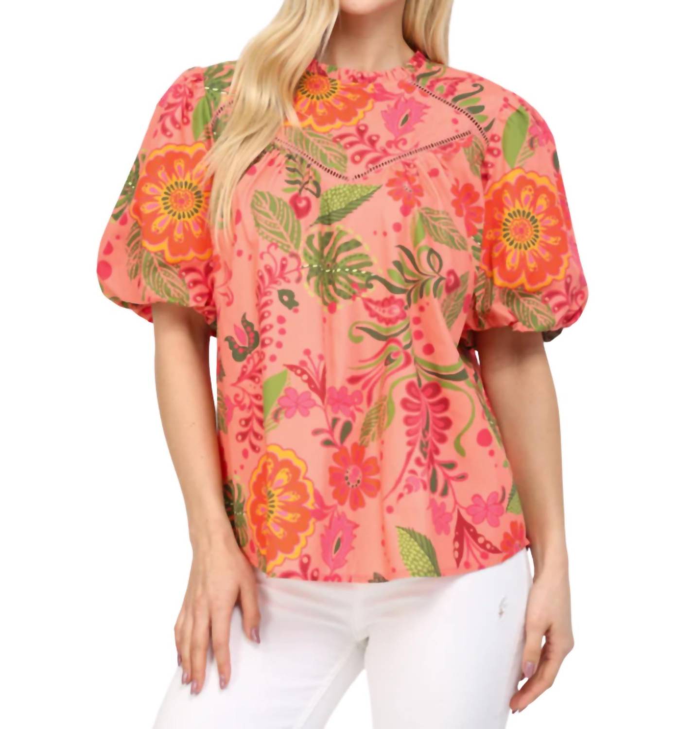 Коралловая блузка из цветочного поплина Fate by LFD
Коралловая блузка из цветочного поплина Fate by LFD