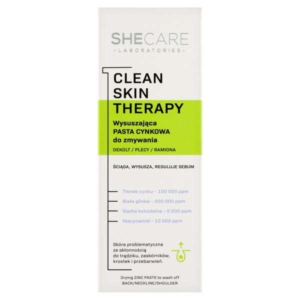 Паста цинковая для сушки белья, 90 г Shecare Clean skin therapy
Паста цинковая для сушки белья, 90 г Shecare Clean skin therapy