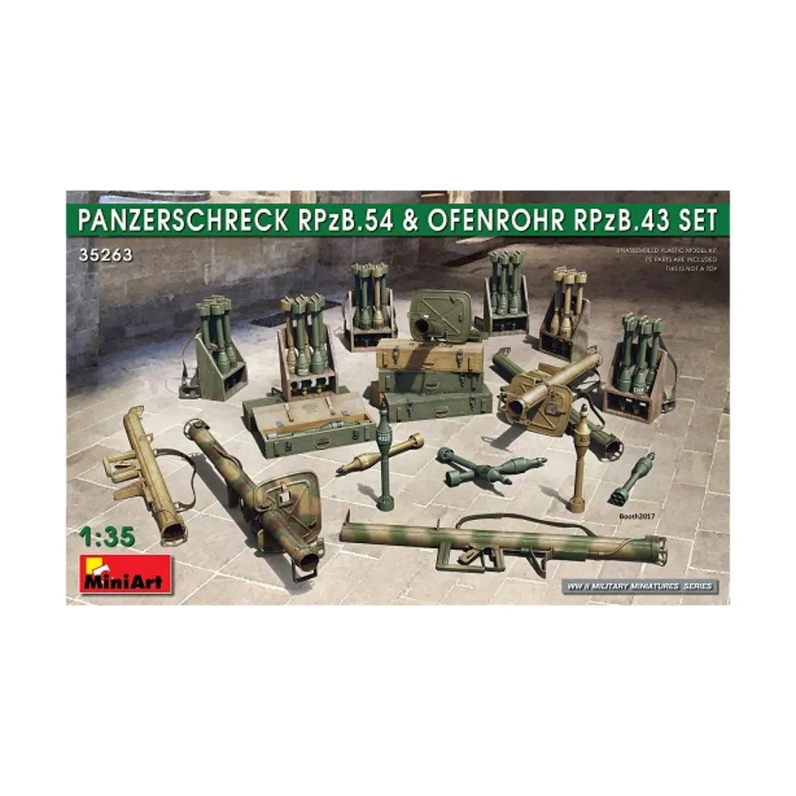 Комплект Panzerschreck RPzB.54 и Ofenrohr RPzB.43, WWII Military Miniatures Series (1:35) (MiniArt Models)
Комплект Panzerschreck RPzB.54 и Ofenrohr RPzB.43, WWII Military Miniatures Series (1:35) (MiniArt Models)