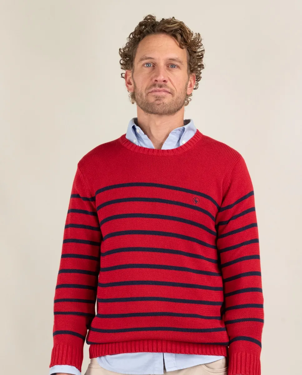 Мужской хлопковый полосатый свитер El Ganso, красный
Мужской хлопковый полосатый свитер El Ganso, красный