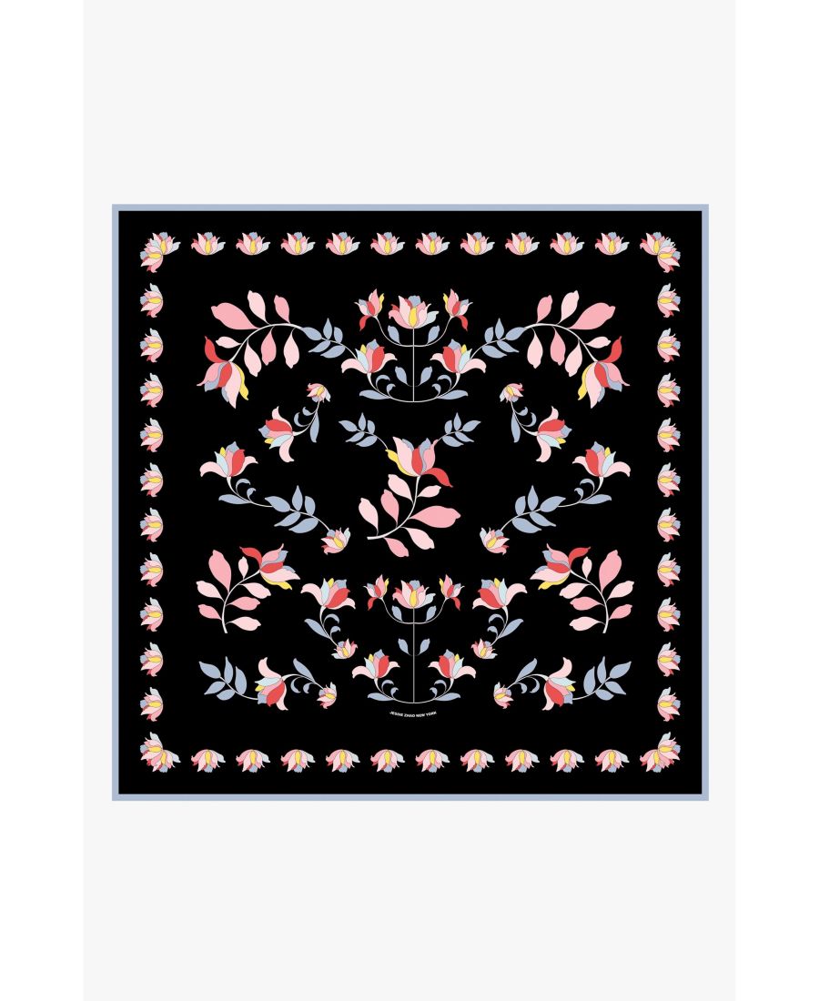 Двусторонний шелковый шарф Полуночный сад Jessie Zhao New York, Black
Двусторонний шелковый шарф Полуночный сад Jessie Zhao New York, Black