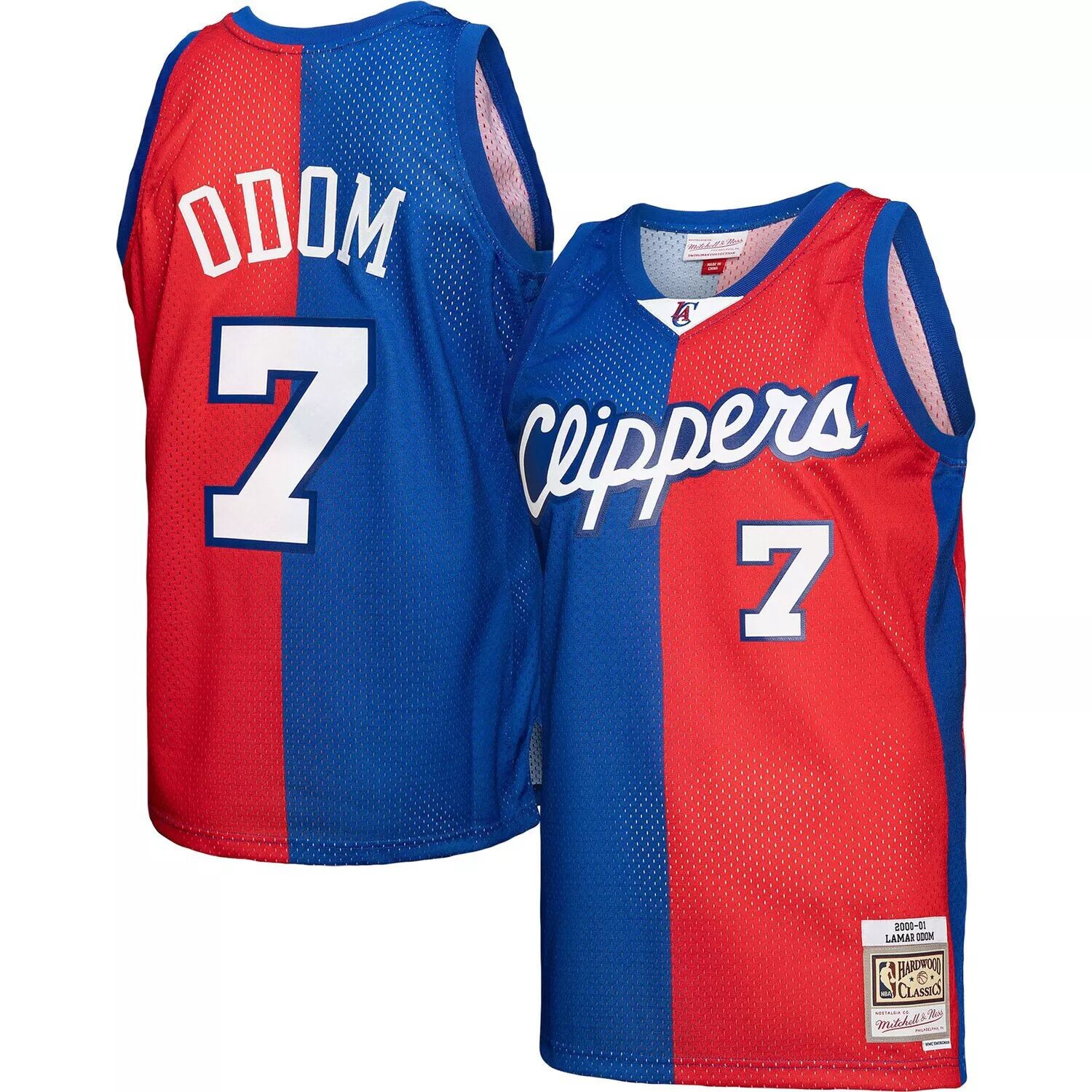 Мужская майка Mitchell & Ness Lamar Odom Royal/Red LA Clippers Hardwood Classics 2000-01 Split Swingman
Мужская майка Mitchell & Ness Lamar Odom Royal/Red LA Clippers Hardwood Classics 2000-01 Split Swingman