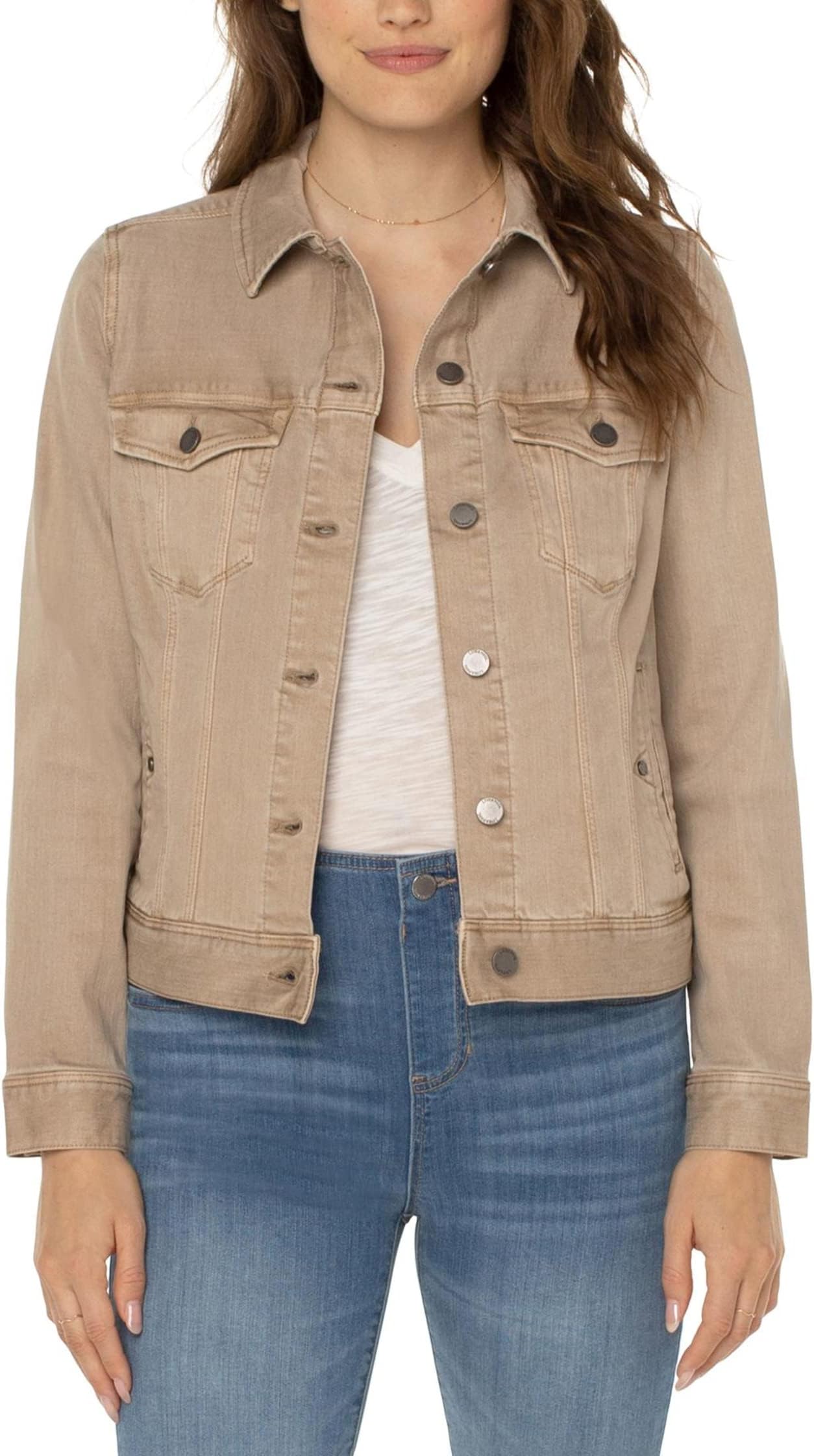 Куртка Liverpool Los Angeles Petite Classic Denim Jacket in Stretch Slub Twill, цвет Biscuit Tan
Куртка Liverpool Los Angeles Petite Classic Denim Jacket in Stretch Slub Twill, цвет Biscuit Tan