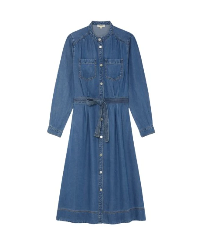 Джинсовое платье миди с застежкой на пуговицы Suncoo, синий
Джинсовое платье миди с застежкой на пуговицы Suncoo, синий