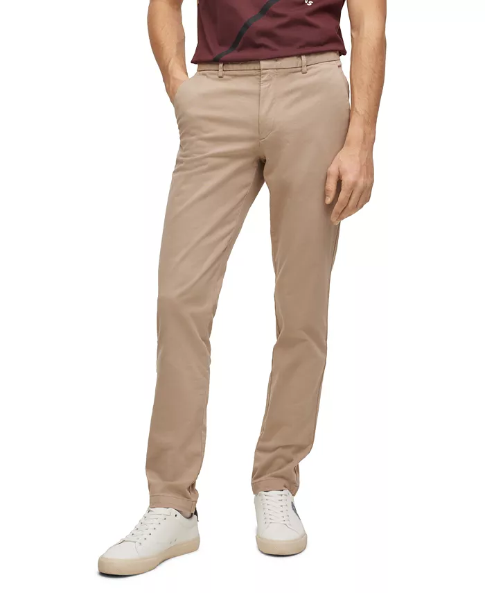 Мужские брюки-чиносы облегающего кроя из хлопкового габардина стретч-кроя Hugo Boss, коричневый/бежевый
Мужские брюки-чиносы облегающего кроя из хлопкового габардина стретч-кроя Hugo Boss, коричневый/бежевый