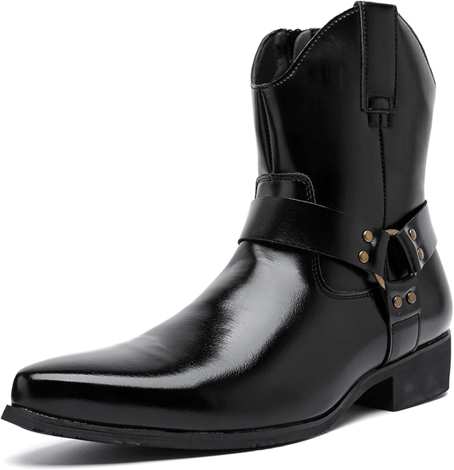 Мужские западные джинсовые ботинки, мода, заостренный носок, толстая подошва, низкий каблук, боковая молния с пряжкой, короткие ретро-ботинки Челси, противоскользящая, удобная Generic, черный
Мужские западные джинсовые ботинки, мода, заостренный носок, толстая подошва, низкий каблук, боковая молния с пряжкой, короткие ретро-ботинки Челси, противоскользящая, удобная Generic, черный