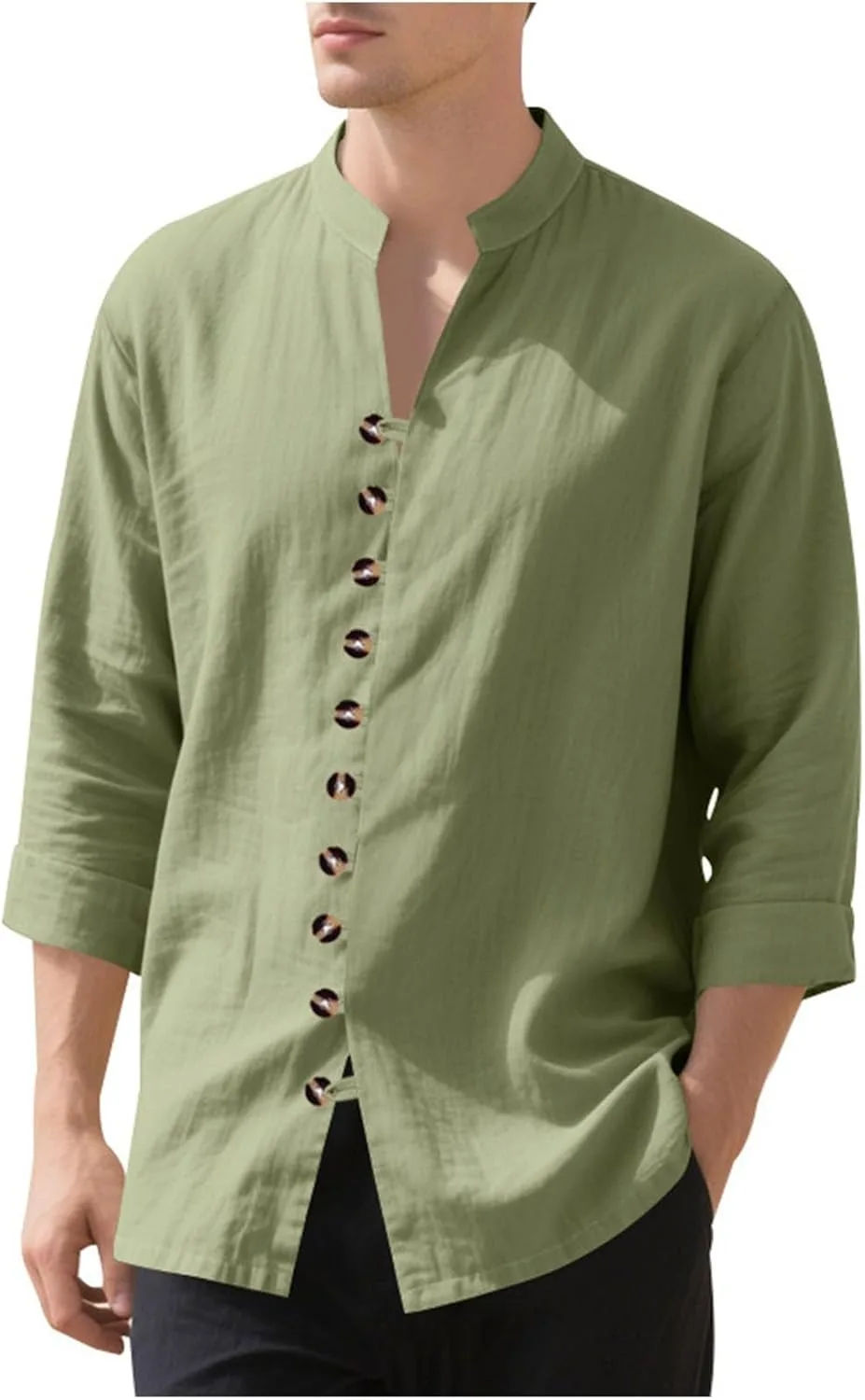 Xiaojmake мужская льняная блуза с 3/4 рукавом и отложным воротником
Xiaojmake мужская льняная блуза с 3/4 рукавом и отложным воротником