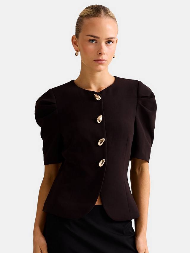 Топ с коротким рукавом и пуговицами Tamara Forever New, Black
Топ с коротким рукавом и пуговицами Tamara Forever New, Black