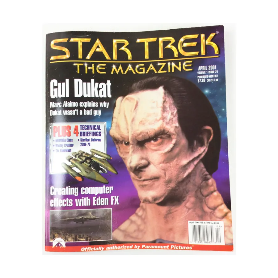Журнал Vol. 1 #24 "Gul Dukat, Technical Briefings, Creating Computer Effects With Eden FX", Star Trek - The Magazine
Журнал Vol. 1 #24 "Gul Dukat, Technical Briefings, Creating Computer Effects With Eden FX", Star Trek - The Magazine