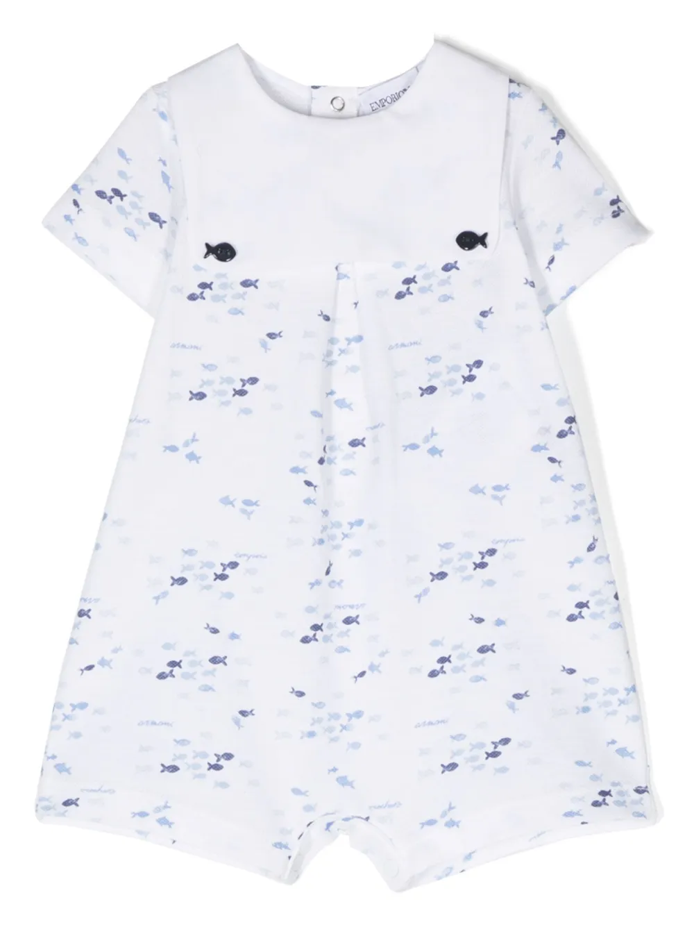 Ромпер с принтом Emporio Armani Kids, белый
Ромпер с принтом Emporio Armani Kids, белый
