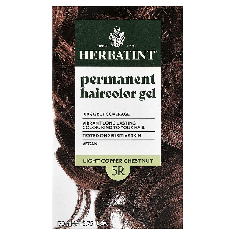 Herbatint, Стойкая гель-краска для волос, 5R, светло-медный каштан, 135 мл (4,56 жидк. Унции)
Herbatint, Стойкая гель-краска для волос, 5R, светло-медный каштан, 135 мл (4,56 жидк. Унции)