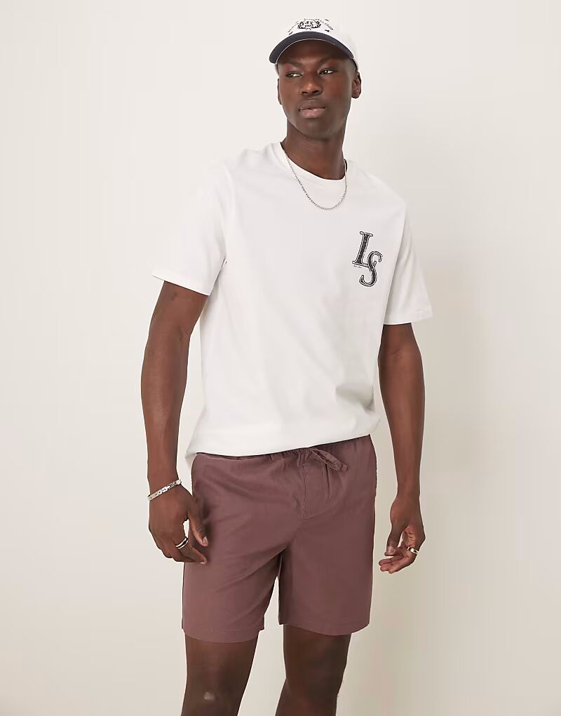 Узкие шорты-бермуды средней длины из льняной смеси коричневого цвета от ASOS DESIGN
Узкие шорты-бермуды средней длины из льняной смеси коричневого цвета от ASOS DESIGN