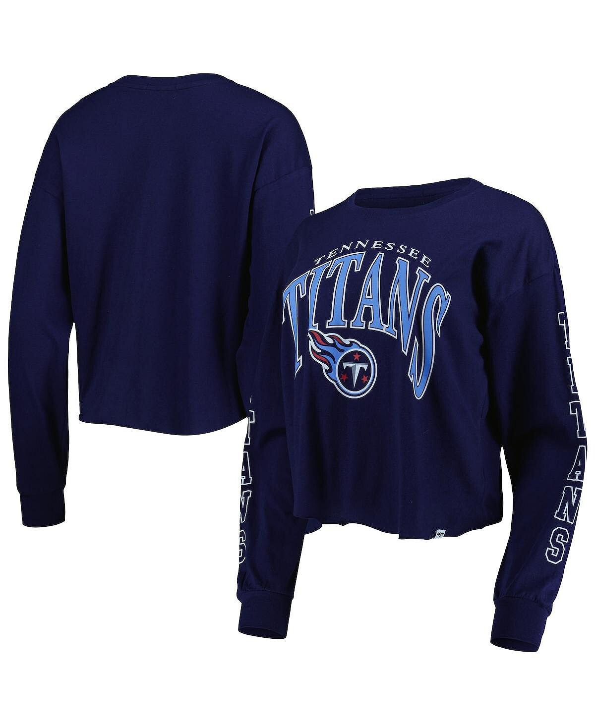 Женская укороченная футболка с длинным рукавом Tennessee Titans Skyler Parkway темно-синего цвета '47 Brand, темно-синий
Женская укороченная футболка с длинным рукавом Tennessee Titans Skyler Parkway темно-синего цвета '47 Brand, темно-синий