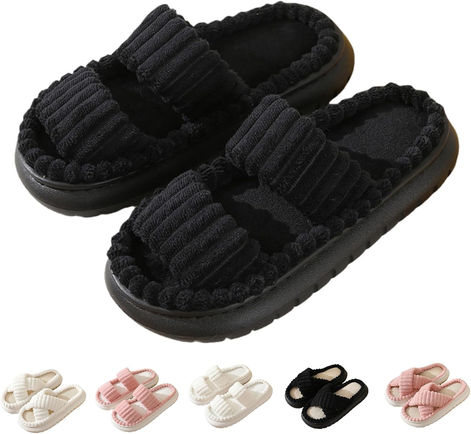 Ортопедические домашние тапочки для женщин с эффектом памяти, домашние тапочки для спальни из вельвета с перекрестными ремешками, открытым носком, меховые, с противоскользящей подошвой, для дома и улицы, уютные мягкие тапочки Kvotuu, черный
Ортопедические домашние тапочки для женщин с эффектом памяти, домашние тапочки для спальни из вельвета с перекрестными ремешками, открытым носком, меховые, с противоскользящей подошвой, для дома и улицы, уютные мягкие тапочки Kvotuu, черный