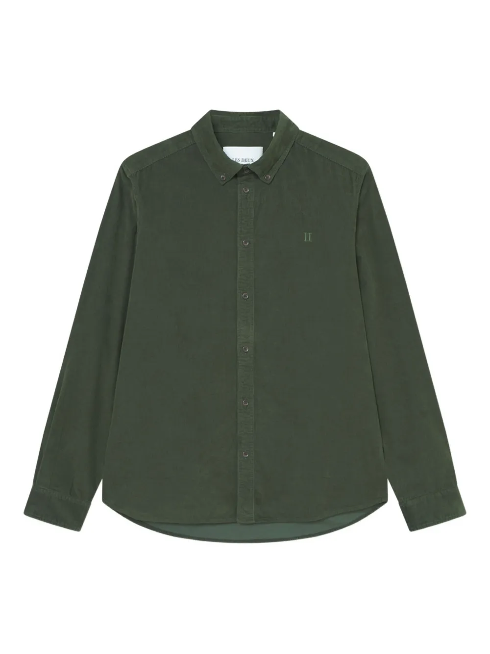 Рубашка с вышитым логотипом на пуговицах Les Deux, зеленый 
Рубашка с вышитым логотипом на пуговицах Les Deux, зеленый