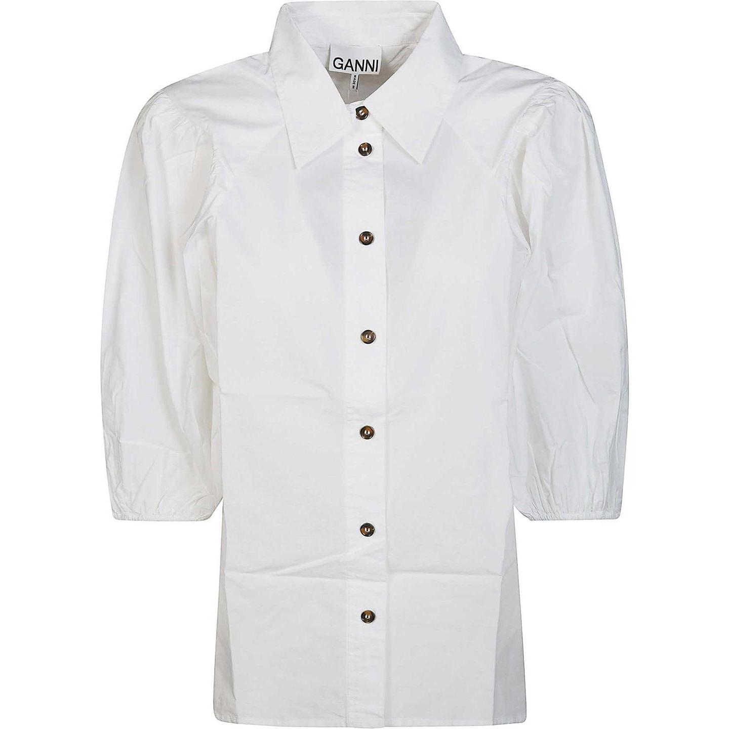 Органическая хлопковая рубашка с буфами GANNI, белый
Органическая хлопковая рубашка с буфами GANNI, белый