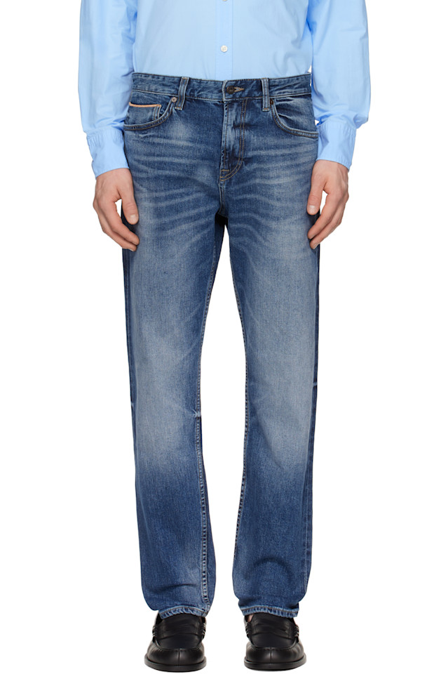 Мужские джинсы Maine Regular Fit из селвидж денима Boss, синий
Мужские джинсы Maine Regular Fit из селвидж денима Boss, синий