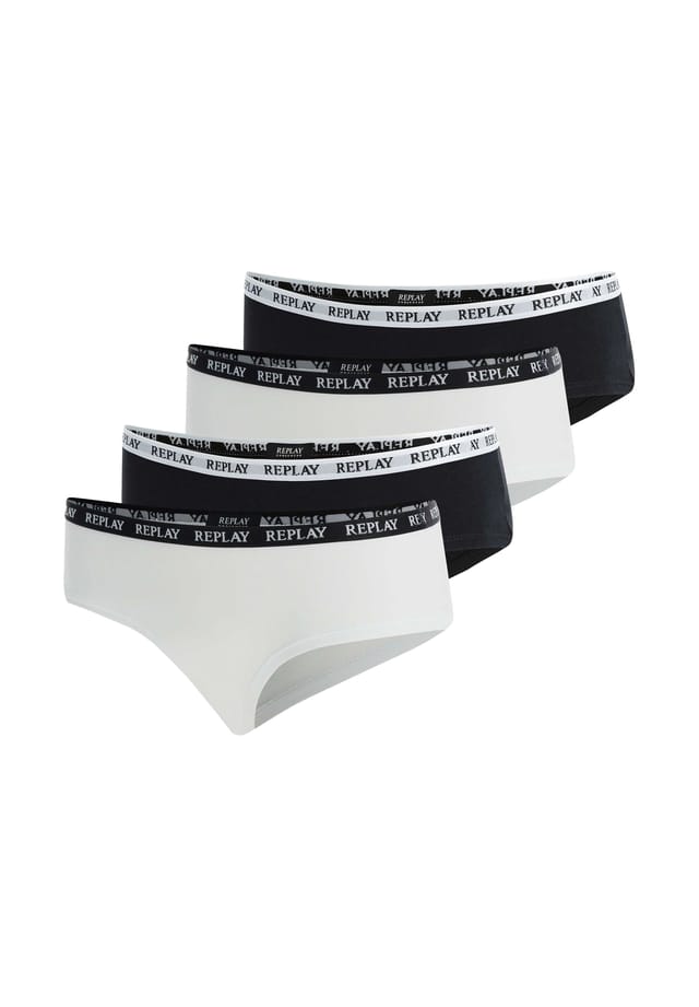 Трусики 4 шт. в упаковке - слипы с логотипом на поясе хлопковая смесь Replay, черный
Трусики 4 шт. в упаковке - слипы с логотипом на поясе хлопковая смесь Replay, черный