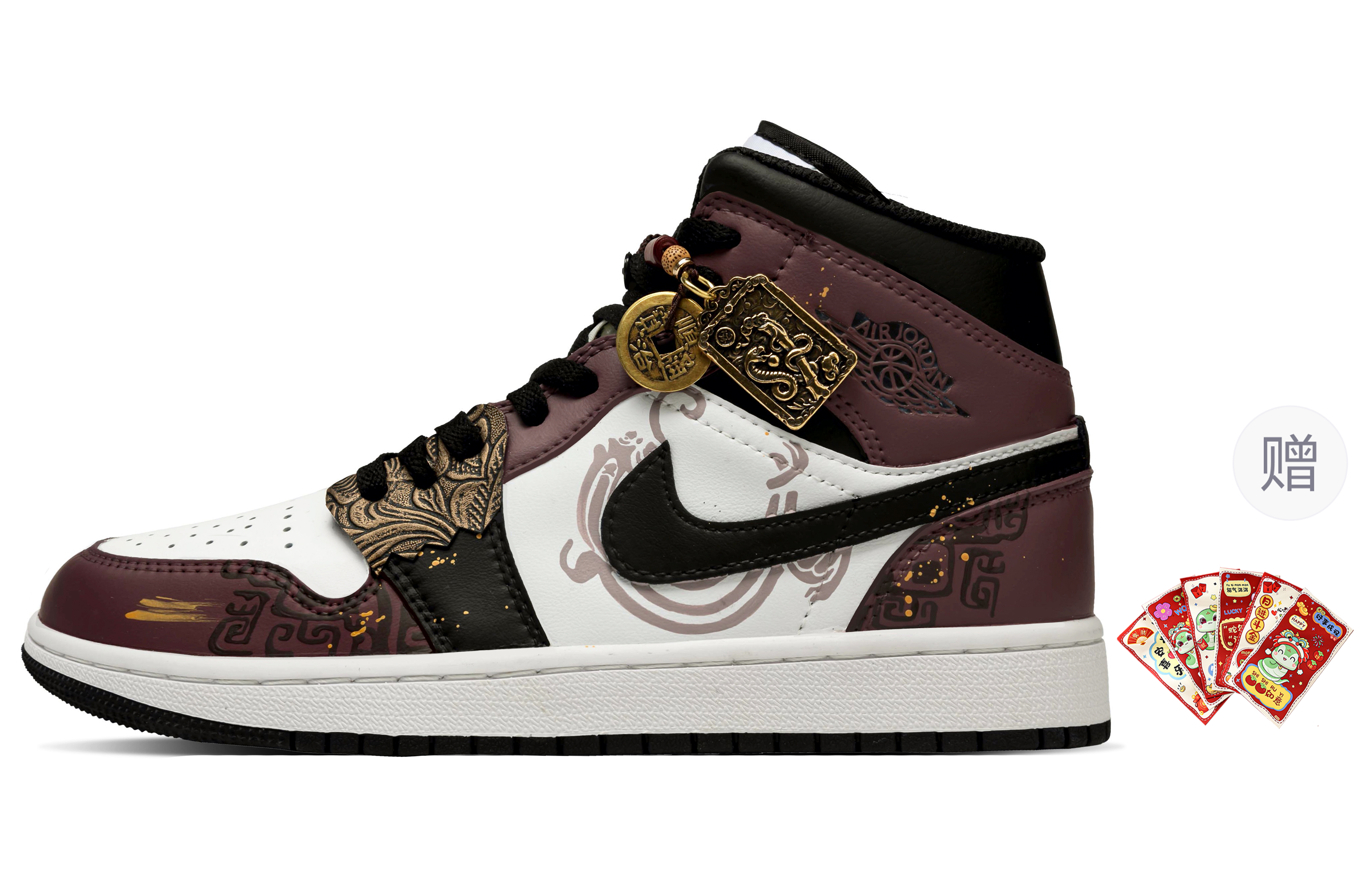 Jordan Баскетбольные кроссовки Air 1 с износостойким дышащим покрытием, среднего размера, винтажные, мужские, красного, умбрового и белого цветов
Jordan Баскетбольные кроссовки Air 1 с износостойким дышащим покрытием, среднего размера, винтажные, мужские, красного, умбрового и белого цветов