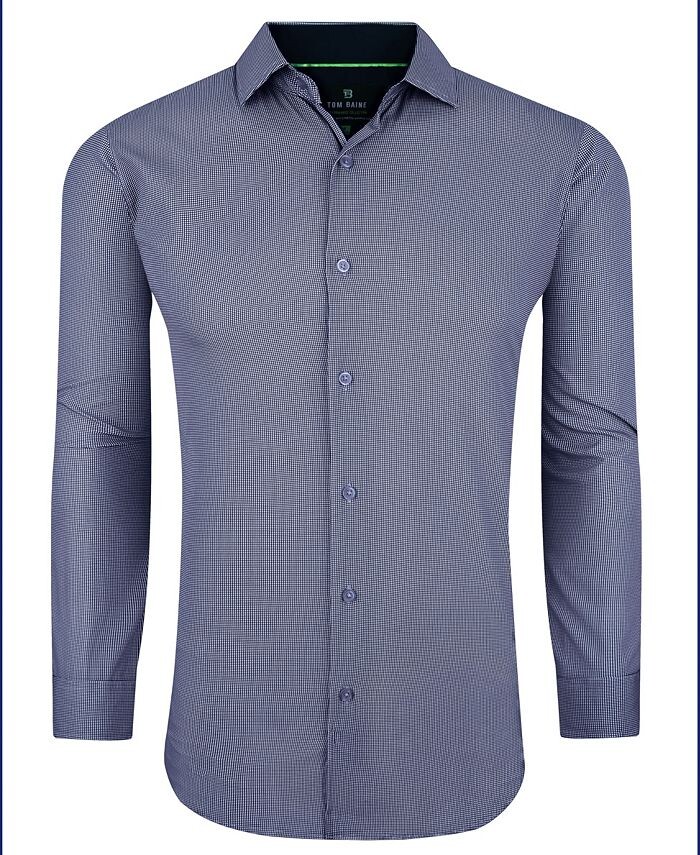 Мужская классическая рубашка на пуговицах в мини-клетку для выступлений Tom Baine, цвет Navy
Мужская классическая рубашка на пуговицах в мини-клетку для выступлений Tom Baine, цвет Navy