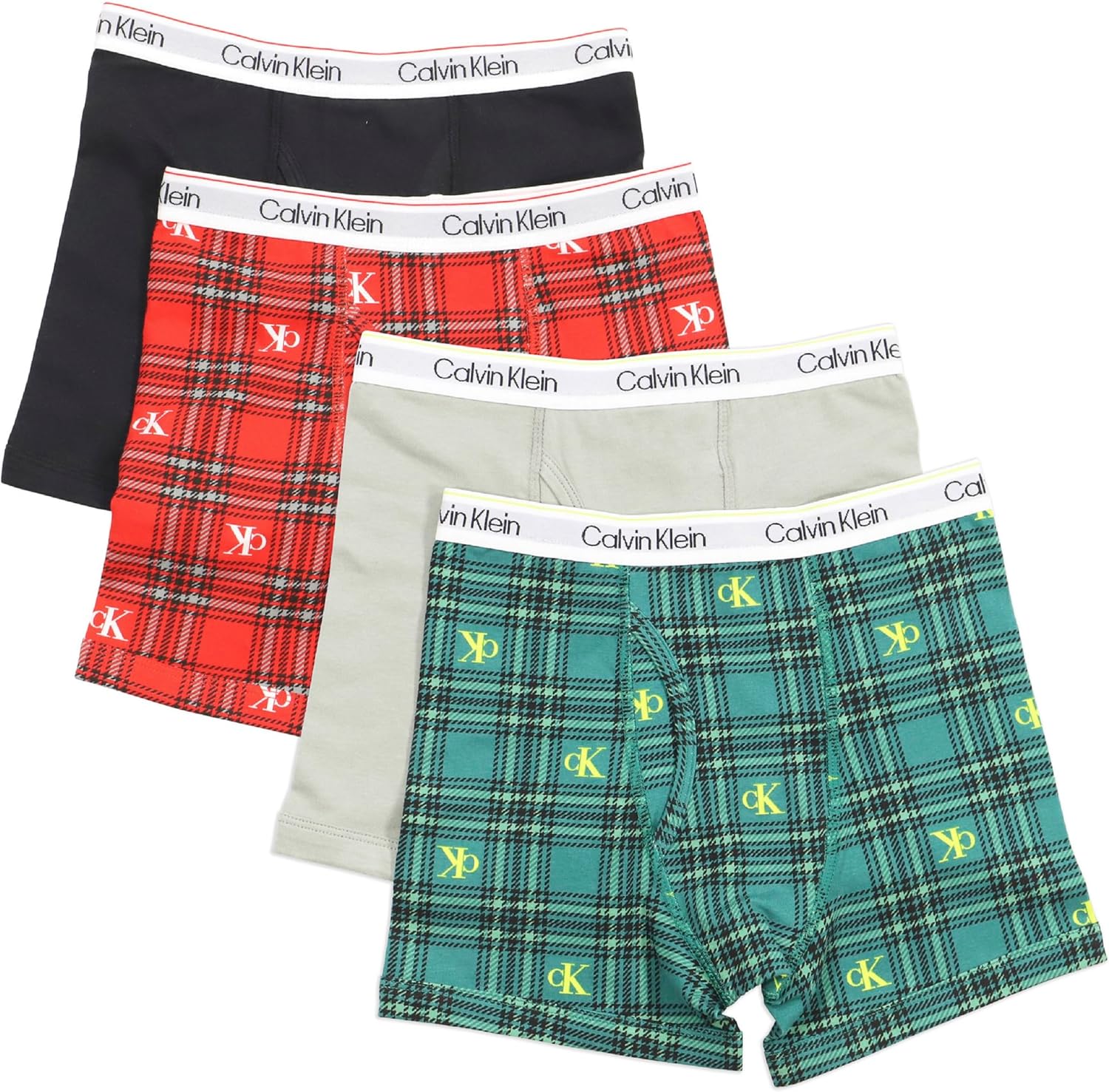 Комплект из 4 трусов-боксеров Calvin Klein для мальчиков, Black/Grey/Plaid
Комплект из 4 трусов-боксеров Calvin Klein для мальчиков, Black/Grey/Plaid