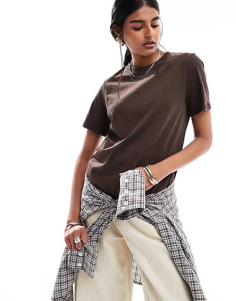 Футболка Pieces свободного кроя шоколадно-коричневого цвета
Футболка Pieces свободного кроя шоколадно-коричневого цвета