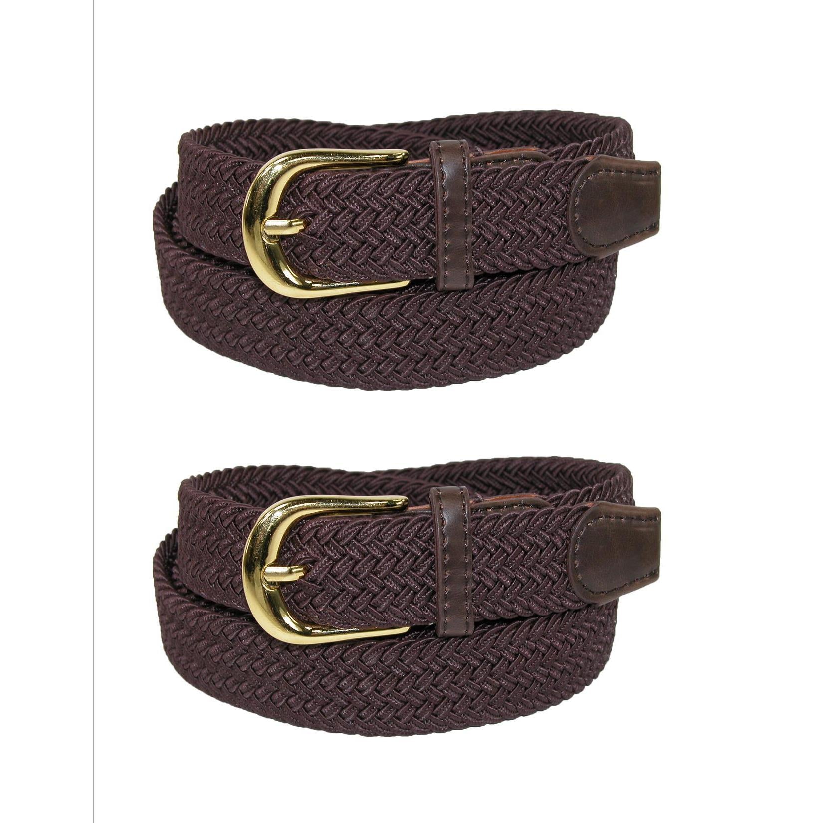 Женский эластичный плетеный пояс (упаковка из 2 шт.) CTM, коричневый
Женский эластичный плетеный пояс (упаковка из 2 шт.) CTM, коричневый