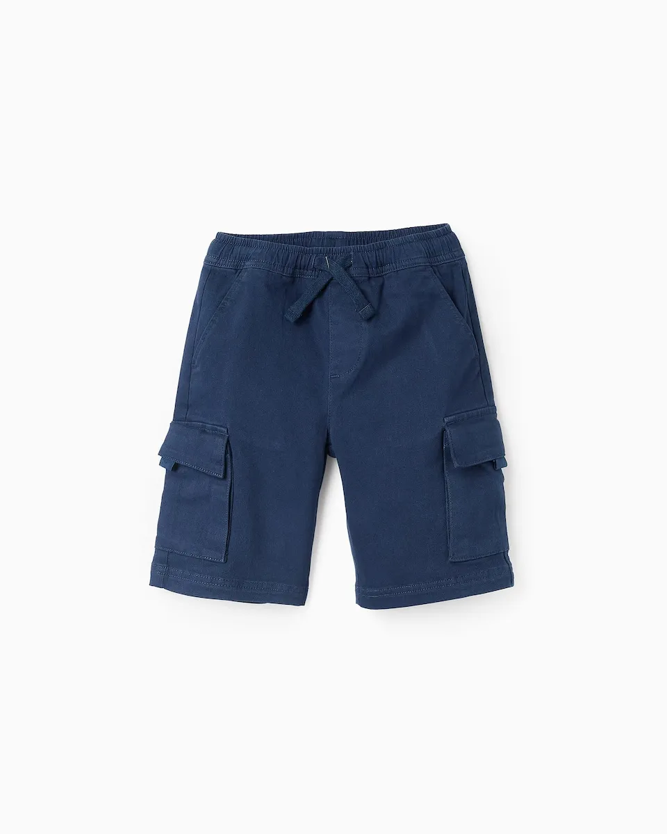 Детские бермуды с карманами карго и шнурком для регулировки Zippy, темно-синий
Детские бермуды с карманами карго и шнурком для регулировки Zippy, темно-синий