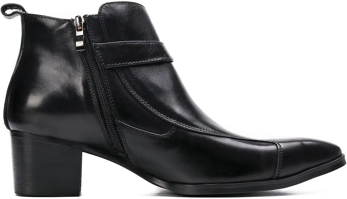Мужские повседневные ботинки Santimon Mens Dress Chelsea до щиколотки - настоящая кожа, вестерн-ковбойские ботинки с молнией сбоку и пряжками для вечеринок, деловых встреч и свадеб, черный
Мужские повседневные ботинки Santimon Mens Dress Chelsea до щиколотки - настоящая кожа, вестерн-ковбойские ботинки с молнией сбоку и пряжками для вечеринок, деловых встреч и свадеб, черный