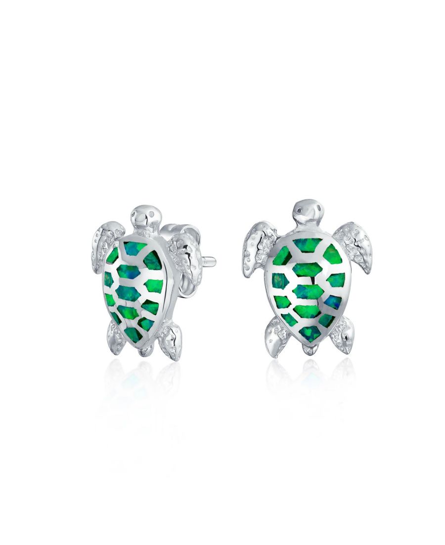Серьги-гвоздики в виде морской черепахи с инкрустацией из искусственного опала, 13 мм, в морском стиле, для пляжного отдыха Bling Jewelry, Silver green
Серьги-гвоздики в виде морской черепахи с инкрустацией из искусственного опала, 13 мм, в морском стиле, для пляжного отдыха Bling Jewelry, Silver green