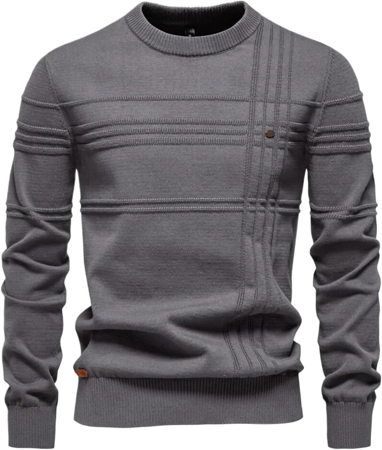 Мужской свитер-пуловер вязаный хлопковый полосатый WHSZEDZB
Мужской свитер-пуловер вязаный хлопковый полосатый WHSZEDZB