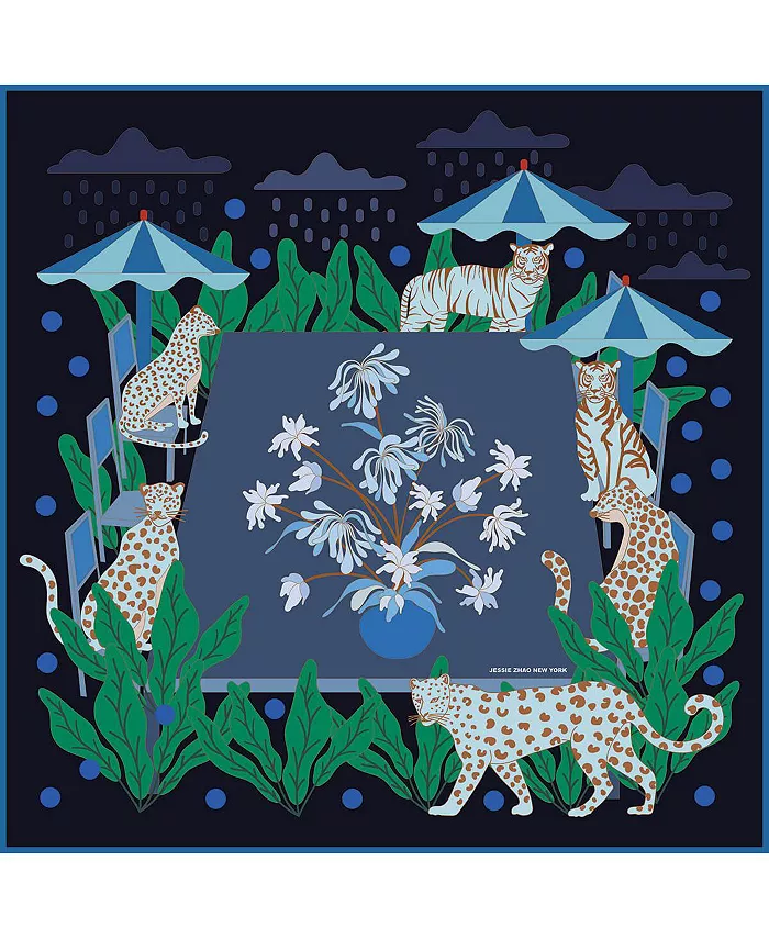 Двусторонний шерстяной шелковый шарф Night Banquet Jessie Zhao New York, синий
Двусторонний шерстяной шелковый шарф Night Banquet Jessie Zhao New York, синий