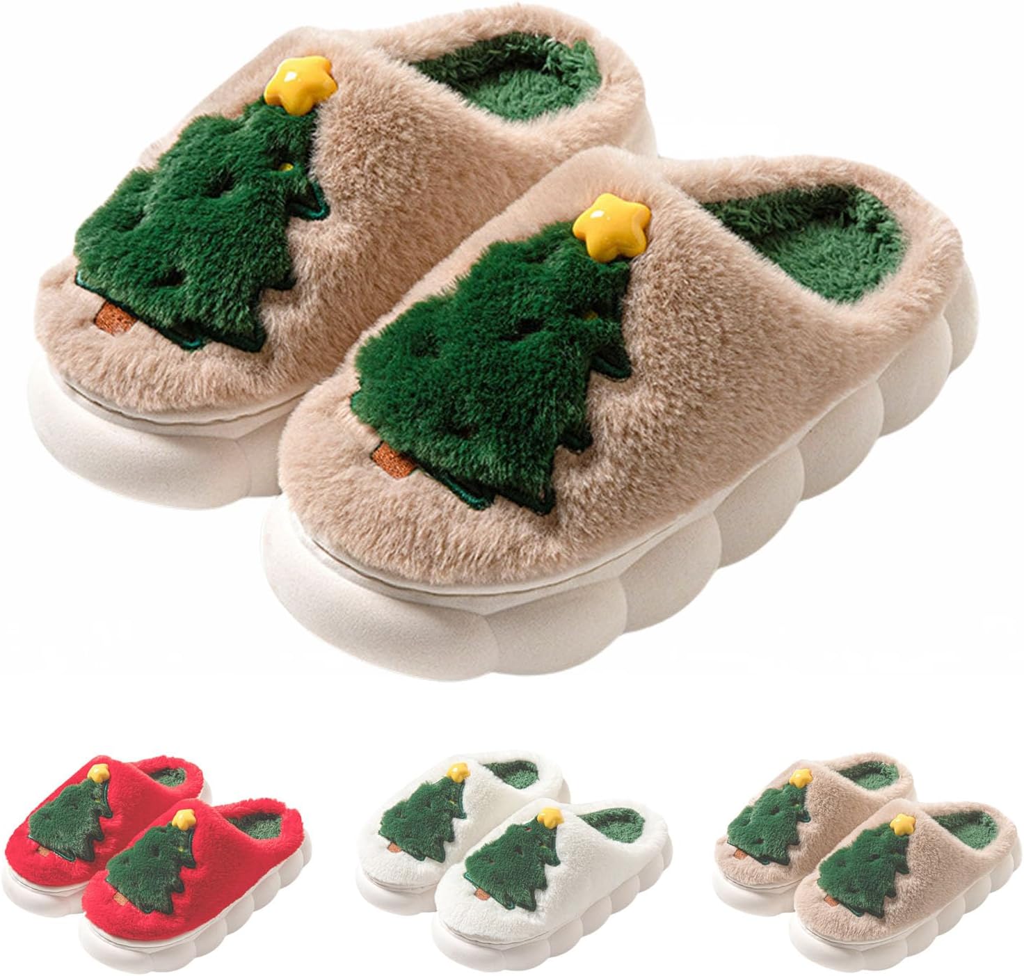 Рождественские тапочки для женщин и мужчин- домашние тапочки с плюшевой застежкой и памятью формы, противоскользящие для дома и улицы, с 3D-дизайном Санта/Рождественская елка Generic, хаки
Рождественские тапочки для женщин и мужчин- домашние тапочки с плюшевой застежкой и памятью формы, противоскользящие для дома и улицы, с 3D-дизайном Санта/Рождественская елка Generic, хаки