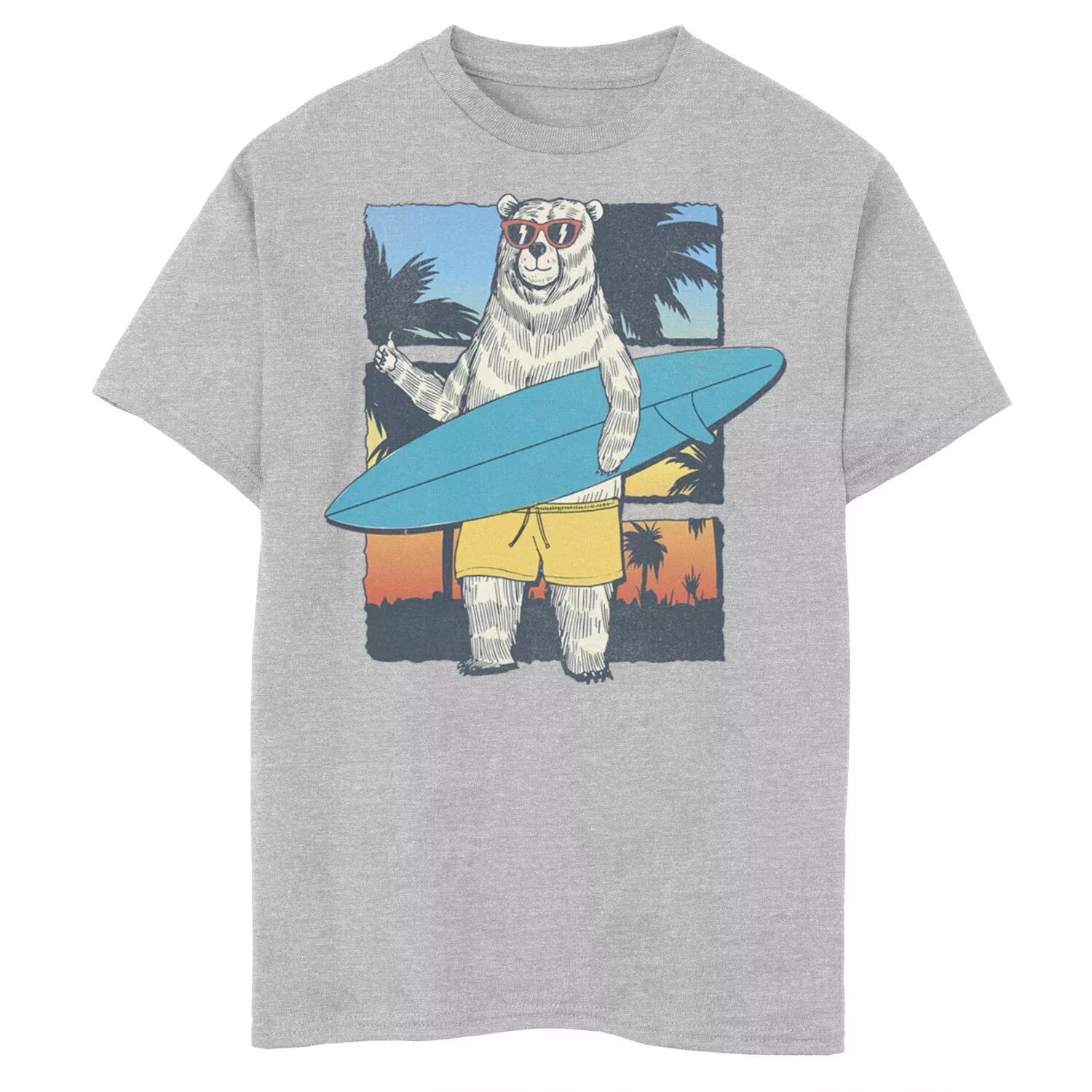 Футболка с градиентным рисунком «Медведь и доска для серфинга» для мальчиков 8–20 лет Unbranded 
Футболка с градиентным рисунком «Медведь и доска для серфинга» для мальчиков 8–20 лет Unbranded