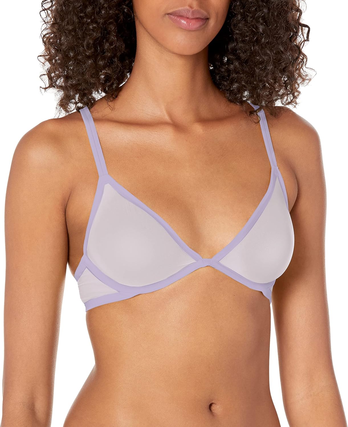 Женский прозрачный бюстгальтер Calvin Klein Marquisette без подкладки с глубоким вырезом, Vervain Lilac
Женский прозрачный бюстгальтер Calvin Klein Marquisette без подкладки с глубоким вырезом, Vervain Lilac