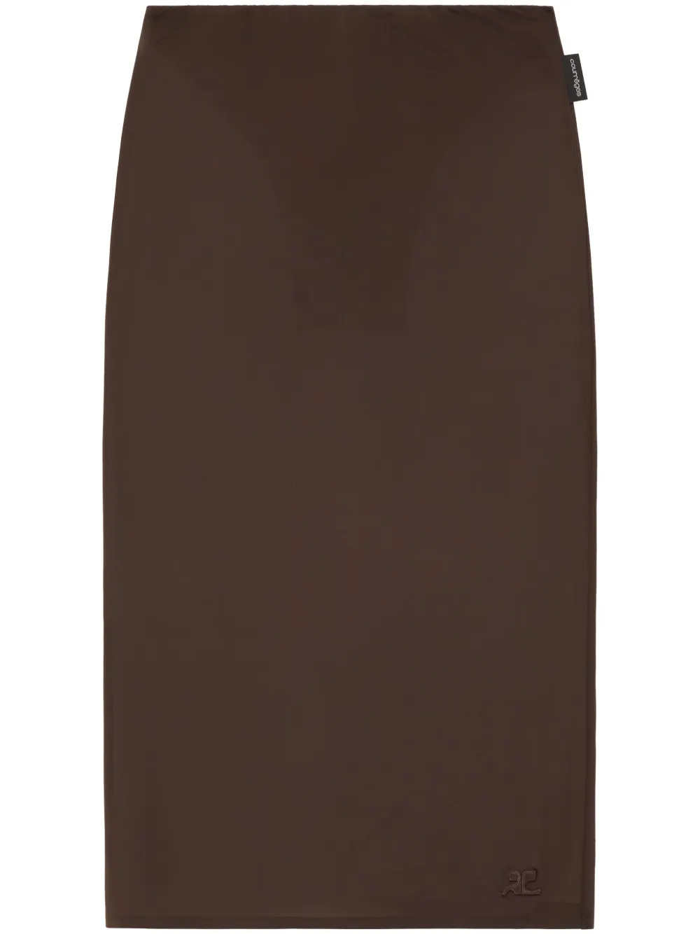 Полупрозрачная юбка миди Courrèges, коричневый
Полупрозрачная юбка миди Courrèges, коричневый