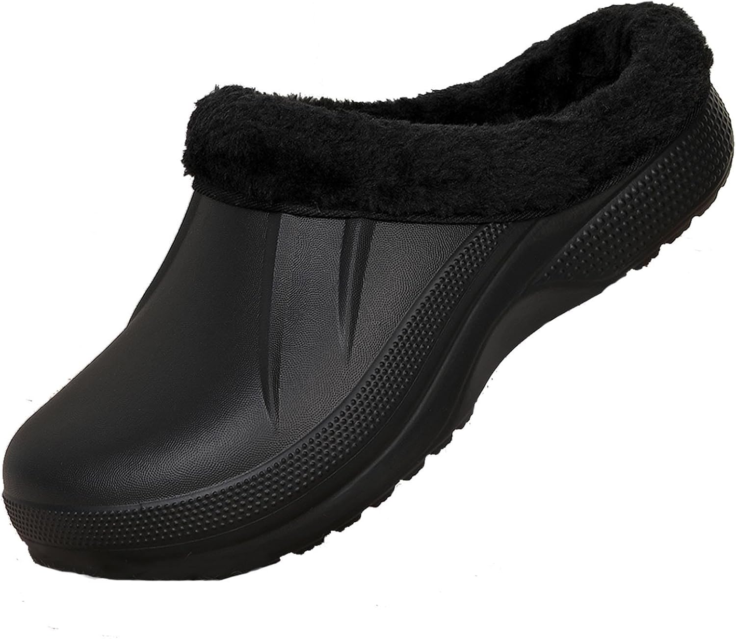 Зимние сабо для мужчин и женщин с искусственным мехом, утепленные садовые туфли, домашние тапочки на утяжке, водонепроницаемые, противоскользящие EVA мюли Frtubop, черный
Зимние сабо для мужчин и женщин с искусственным мехом, утепленные садовые туфли, домашние тапочки на утяжке, водонепроницаемые, противоскользящие EVA мюли Frtubop, черный