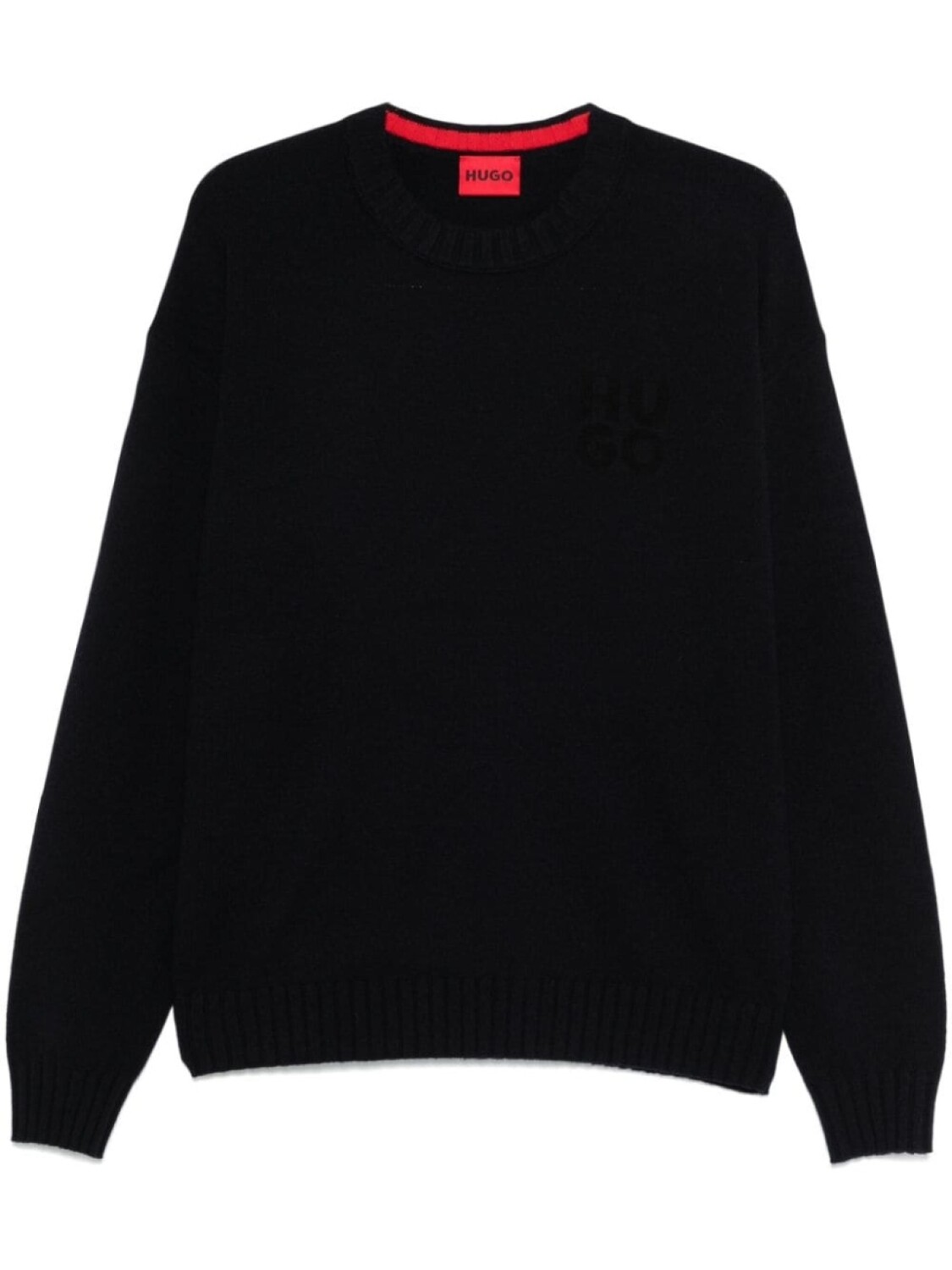 HUGO логотип-интарсия свитер, синий
HUGO логотип-интарсия свитер, синий