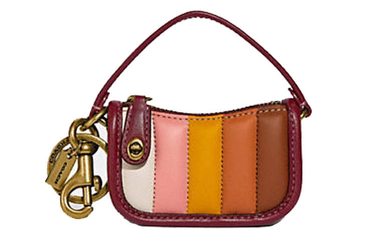 COACH Кожаный стильный шарм-сумочка аксессуар мини женская многоцветная 
COACH Кожаный стильный шарм-сумочка аксессуар мини женская многоцветная