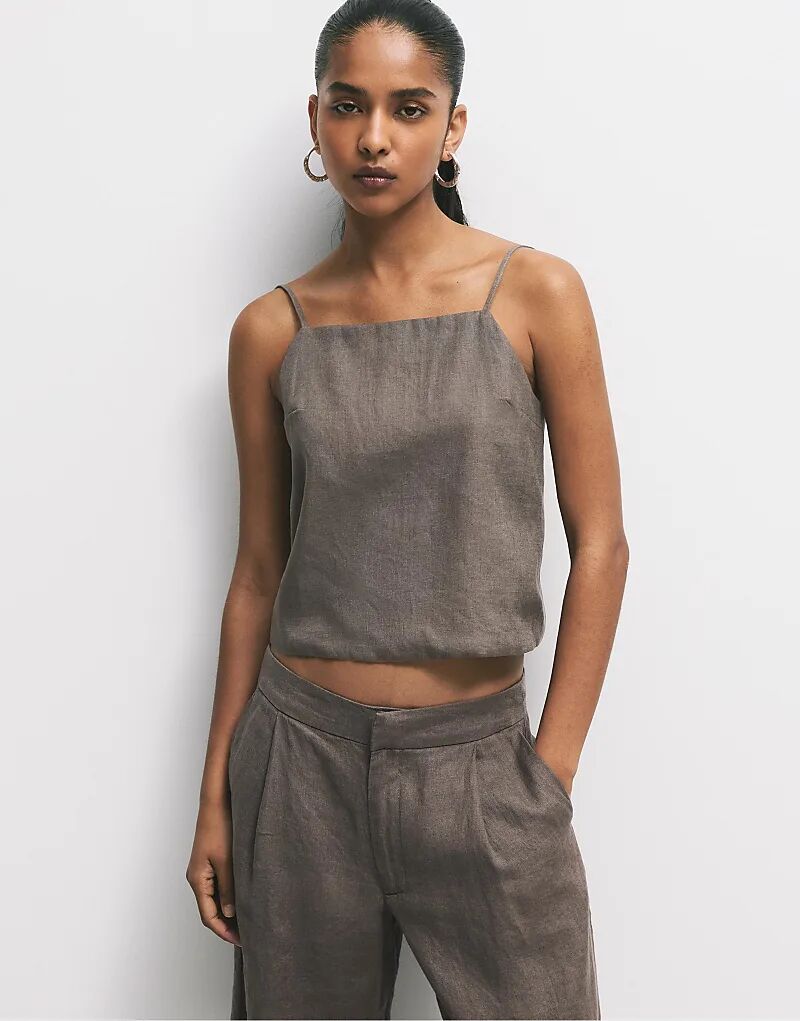 Верх из 100% льна Pull&Bear серо-коричневого цвета
Верх из 100% льна Pull&Bear серо-коричневого цвета