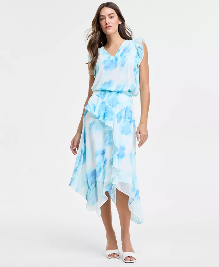 Женская юбка миди из шифона с воланами и косым кроем Jones New York, белый
Женская юбка миди из шифона с воланами и косым кроем Jones New York, белый