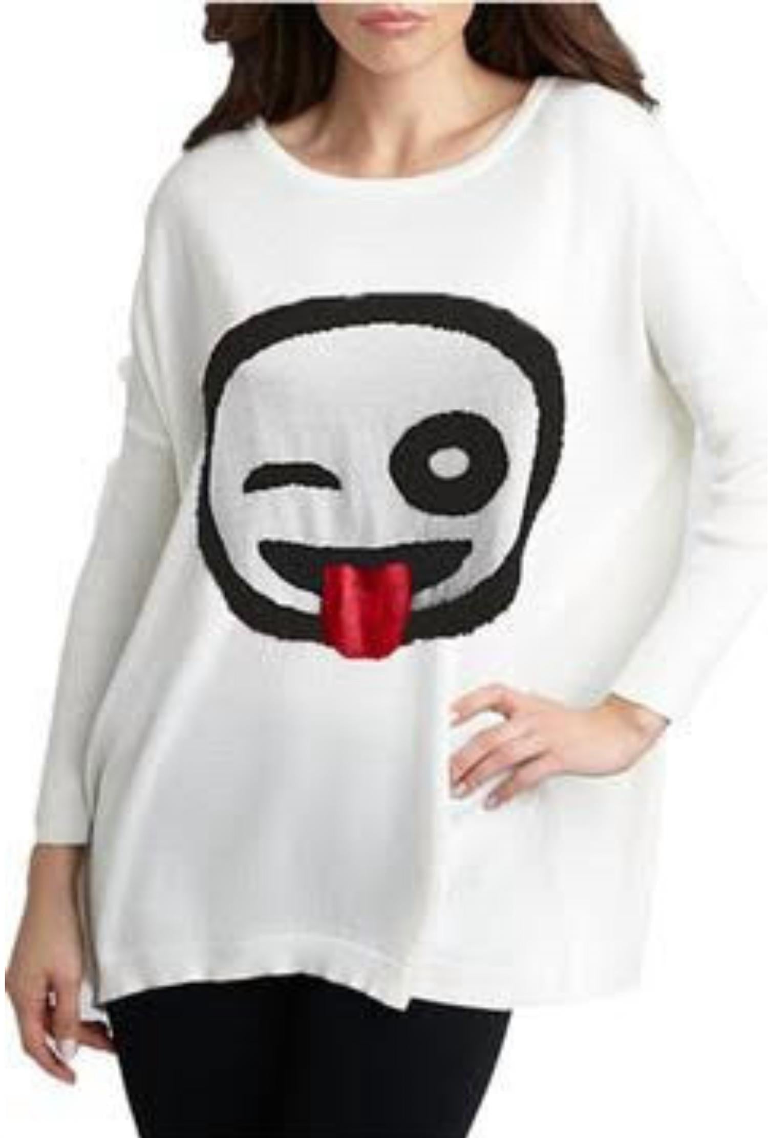 Топ с эмодзи Wink & Tongue в каменном/черном цвете ANGEL
Топ с эмодзи Wink & Tongue в каменном/черном цвете ANGEL